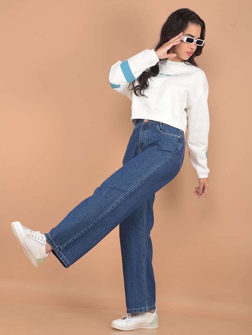 women front & back print long sleeve sweatshirt - 21635675 -  Standard Image - 4