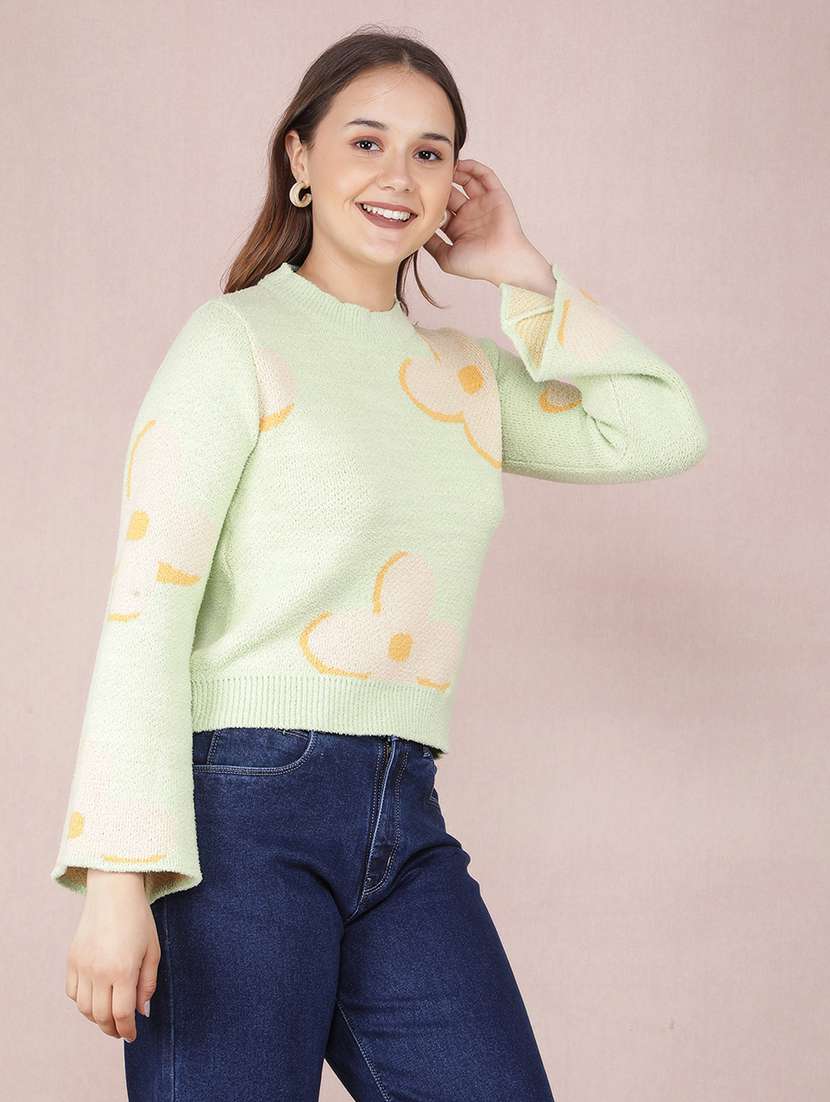 women self design long sleeve pullover - 21635683 -  Standard Image - 1