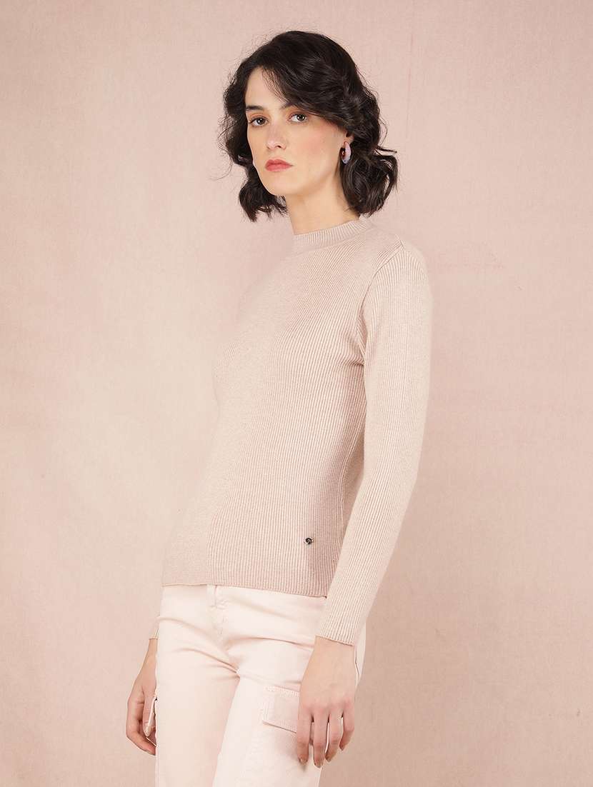 women long sleeves solid pullover