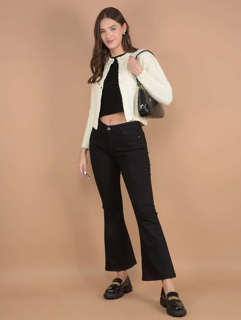 women long sleeves self design cardigan - 21635722 -  Standard Image - 4