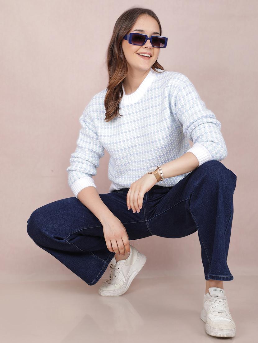 women solid long sleeve pullover - 21635730 - Standard Image - 4