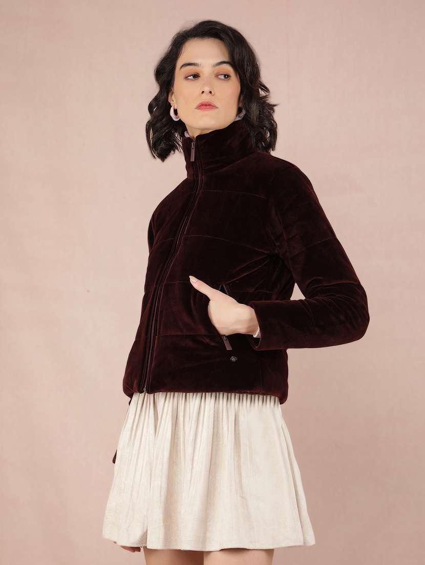 women solid long sleeve jacket - 21635741 -  Standard Image - 1