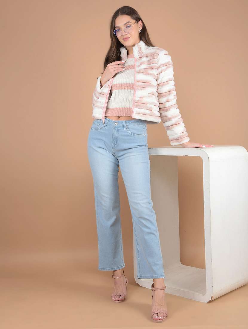 women long sleeve fur jacket - 21635747 - Standard Image - 4