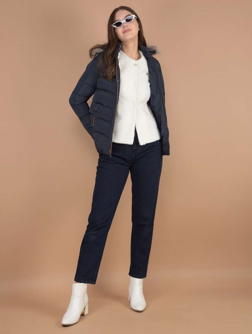 women solid long sleeve quilted jacket  - 21635748 -  Standard Image - 4