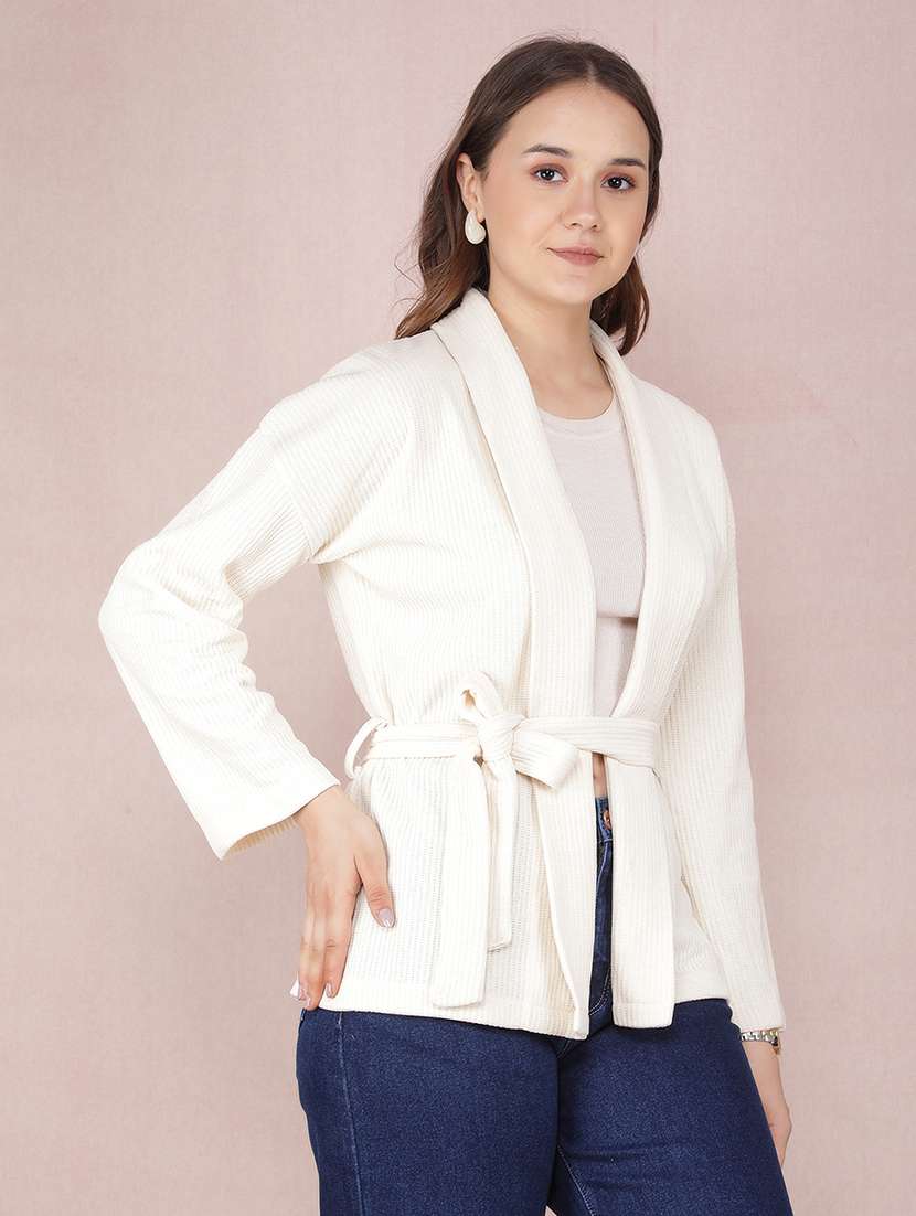 women solid long sleeve regular shrug - 21635753 -  Standard Image - 1