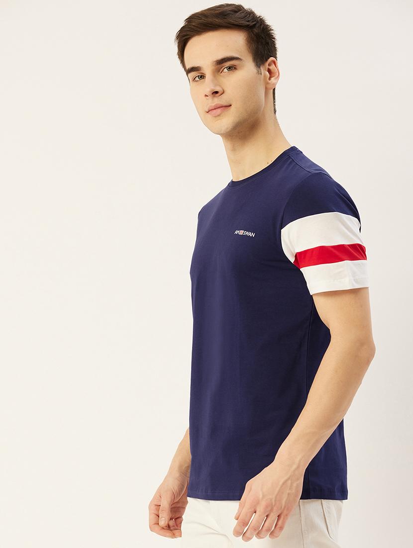 men regular fit color block short sleeve t-shirt - 21635880 - Standard Image - 1