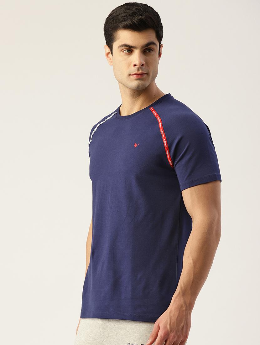 men regular fit chest taped short sleeve t-shirt - 21635887 - Standard Image - 1