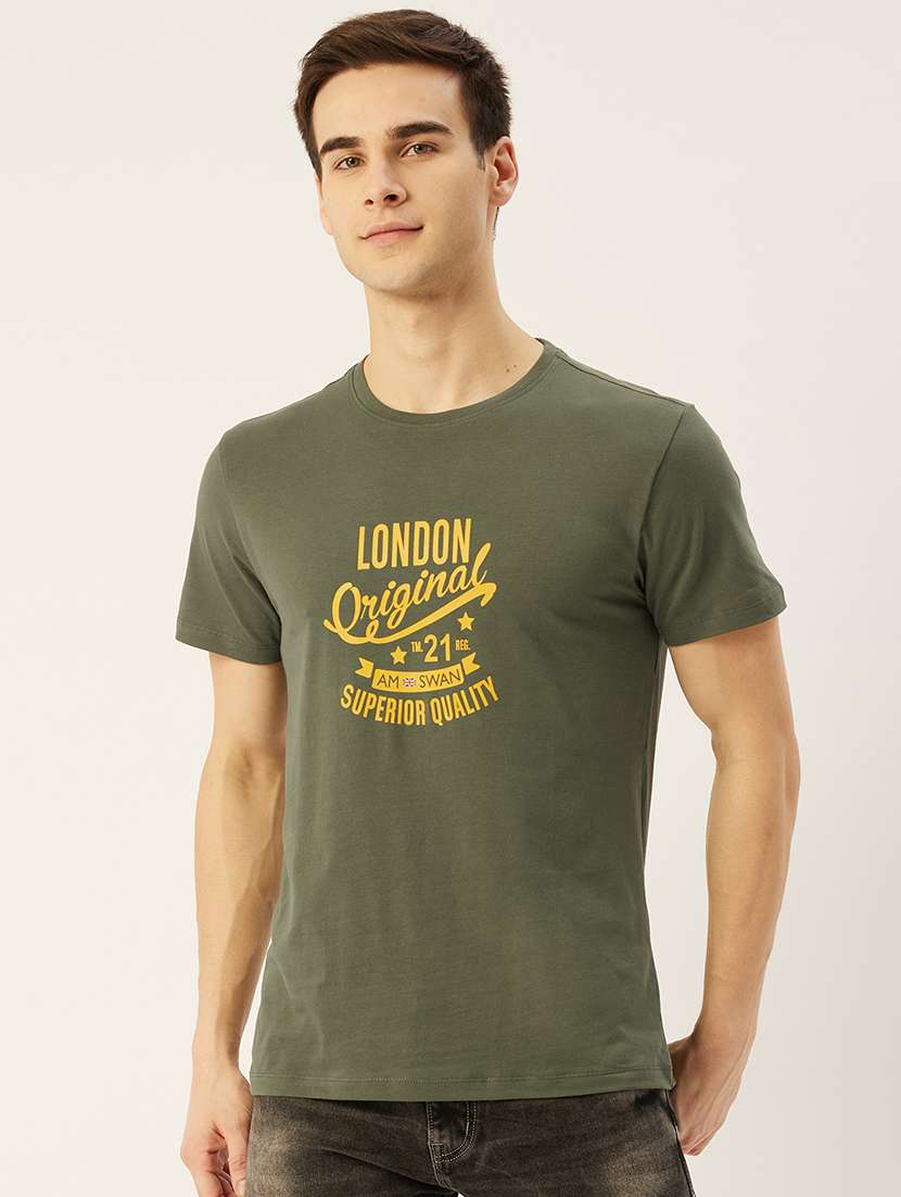 men regular fit printed short sleeve t-shirt