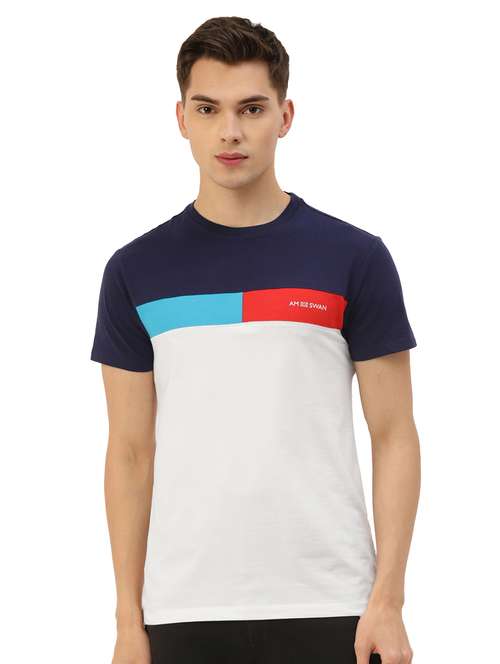 men regular fit color block short sleeve t-shirt - 21635903 -  Standard Image - 0