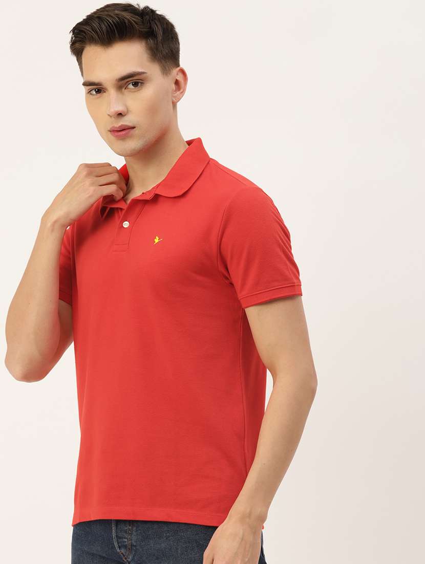 men regular fit plain short sleeve polo t-shirt - 21635912 -  Standard Image - 1