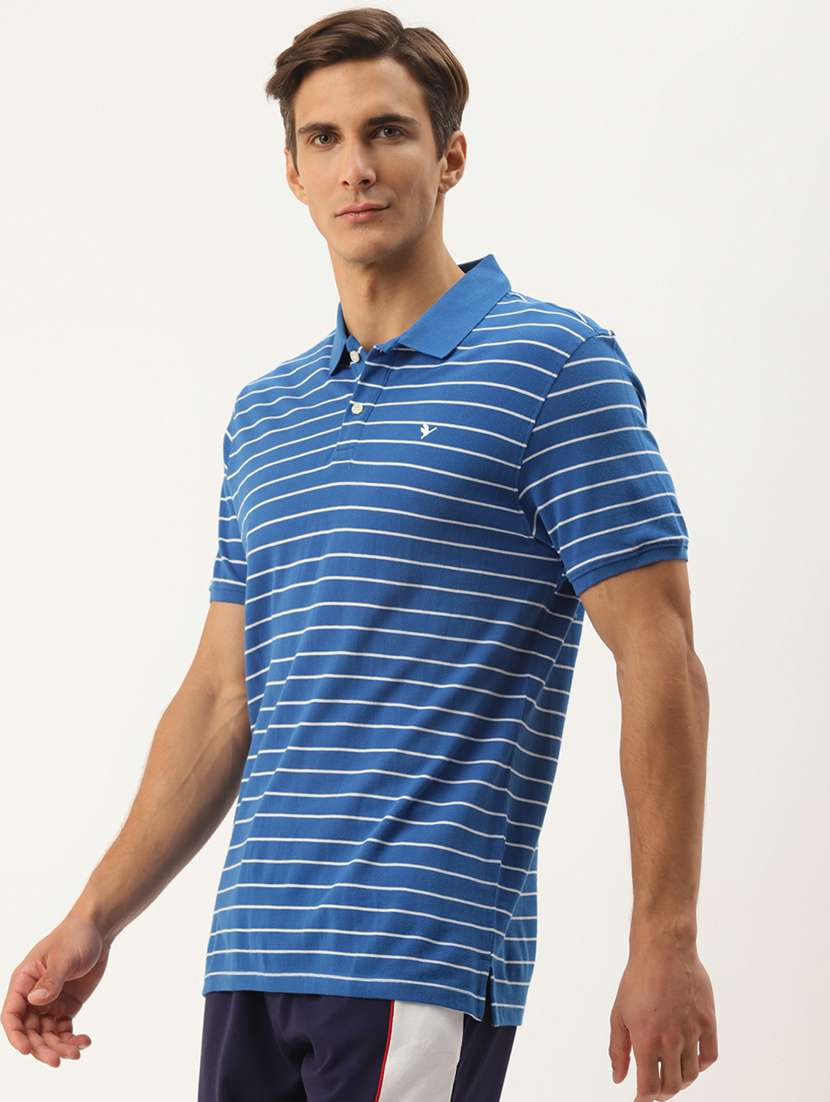 men regular fit striped short sleeve polo t-shirt - 21635918 -  Standard Image - 1