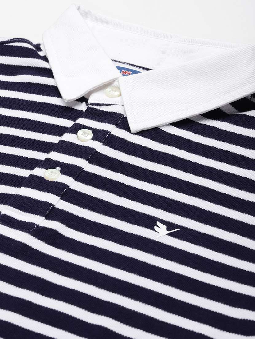 men regular fit striped short sleeve polo t-shirt - 21635923 - Standard Image - 4