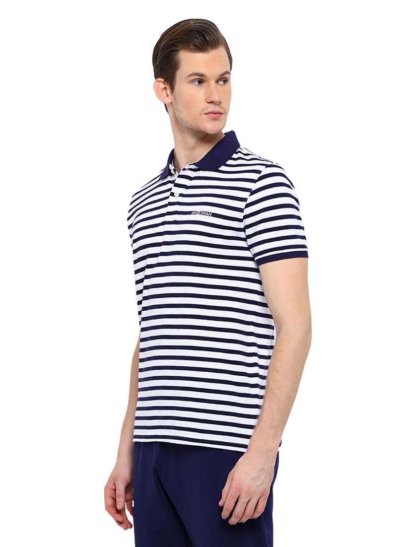 men regular fit striped short sleeve polo t-shirt - 21635931 -  Standard Image - 1
