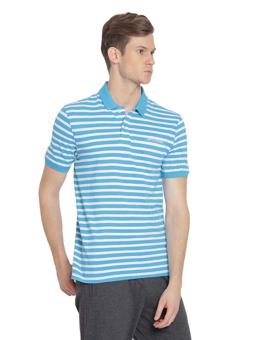men regular fit striped short sleeve polo t-shirt - 21635932 -  Standard Image - 1