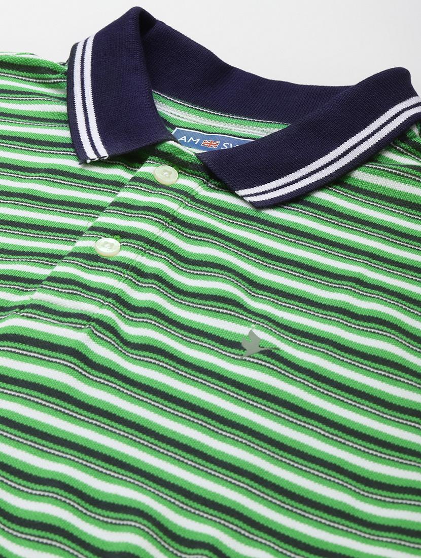 men regular fit striped short sleeve polo t-shirt - 21635937 - Standard Image - 4