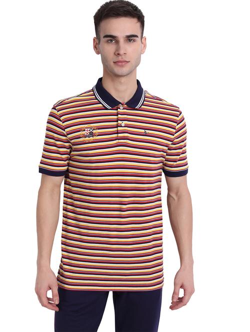 men regular fit striped short sleeve polo t-shirt - 21635938 -  Standard Image - 0