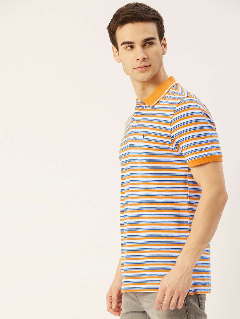 men regular fit striped short sleeve polo t-shirt - 21635945 -  Standard Image - 1