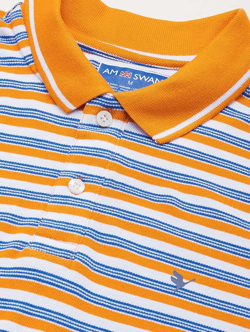 men regular fit striped short sleeve polo t-shirt - 21635945 -  Standard Image - 4