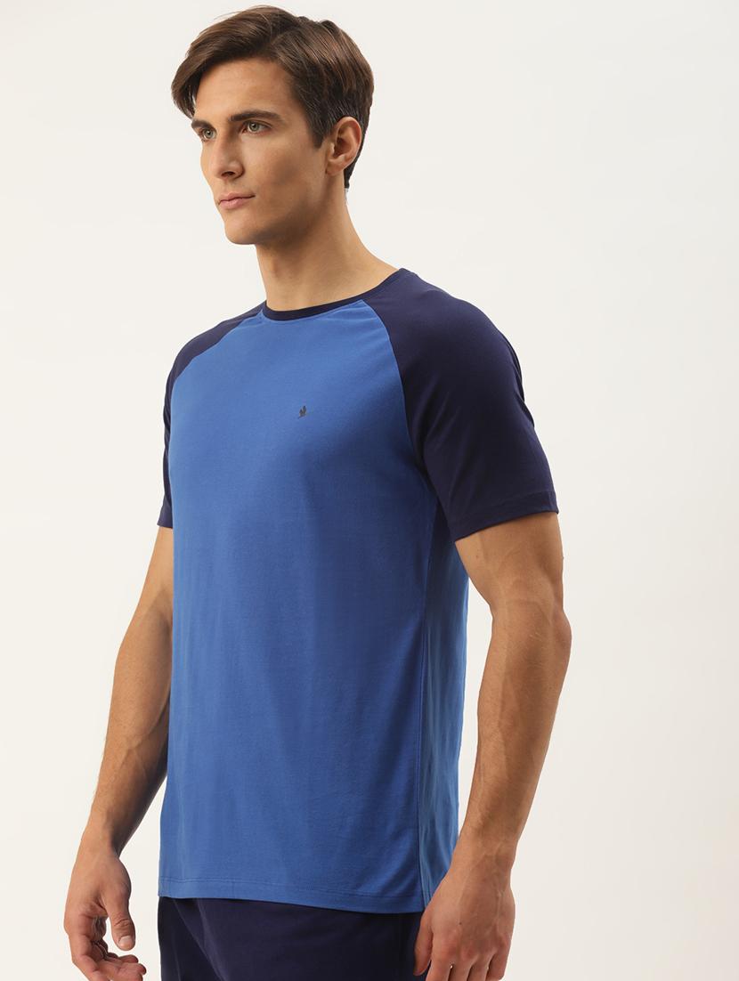 men regular fit color block short sleeve t-shirt - 21635988 -  Standard Image - 1