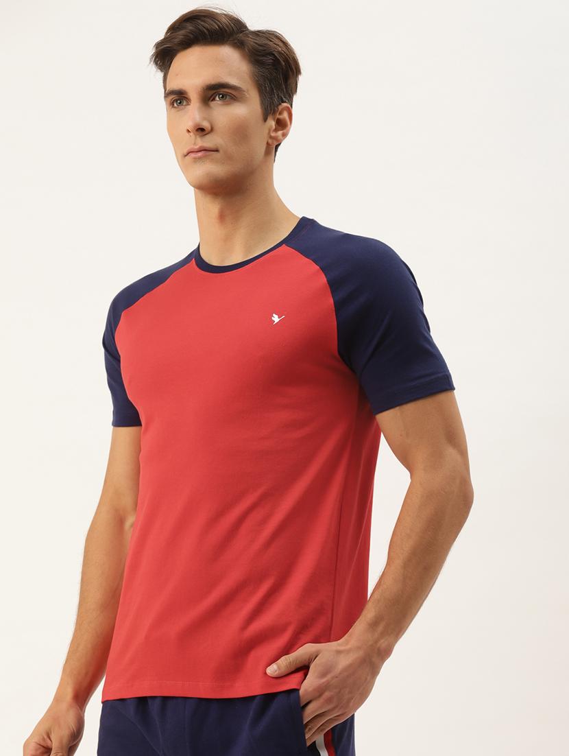 men regular fit color block short sleeve t-shirt - 21635989 - Standard Image - 1