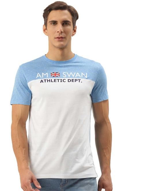men regular fit color block short sleeve t-shirt - 21636009 - Standard Image - 0