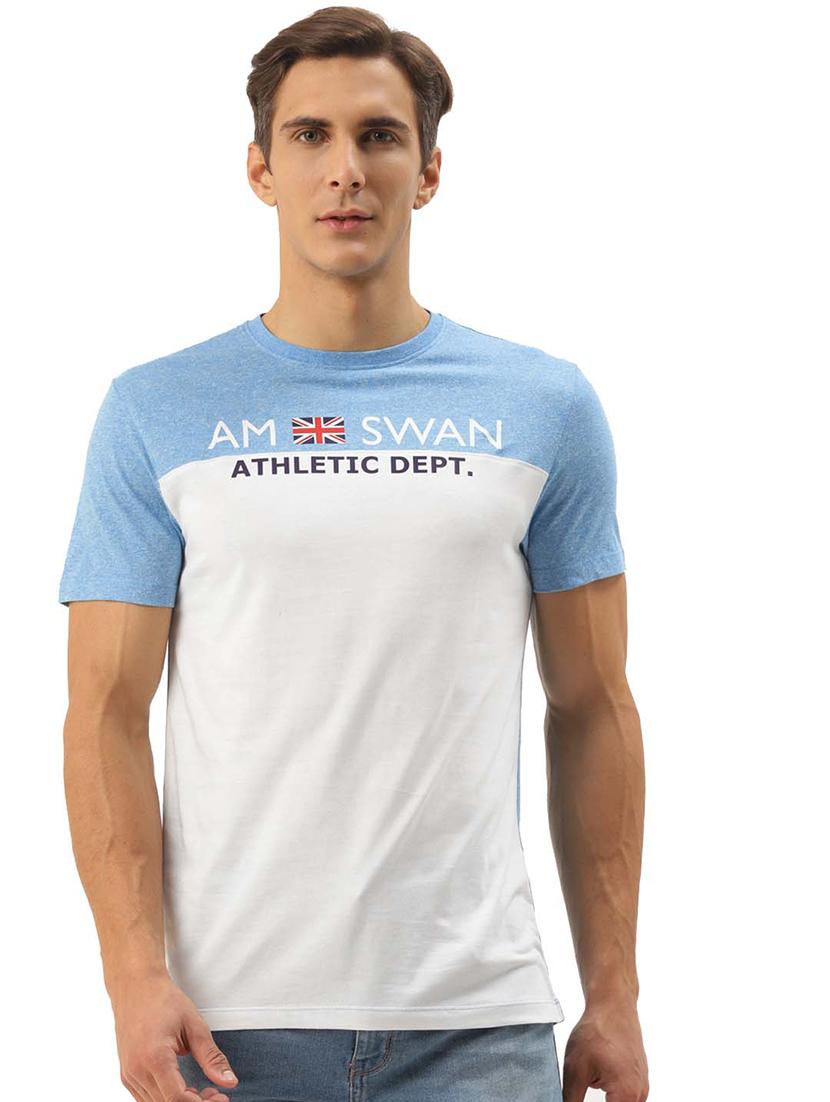 men regular fit color block short sleeve t-shirt - 21636009 - Zoom Image - 0
