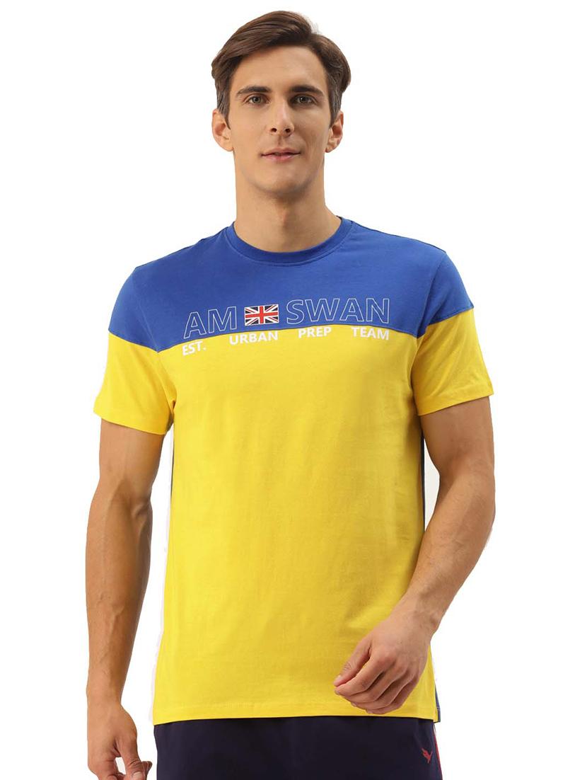 men regular fit color block short sleeve t-shirt - 21636013 - Zoom Image - 0