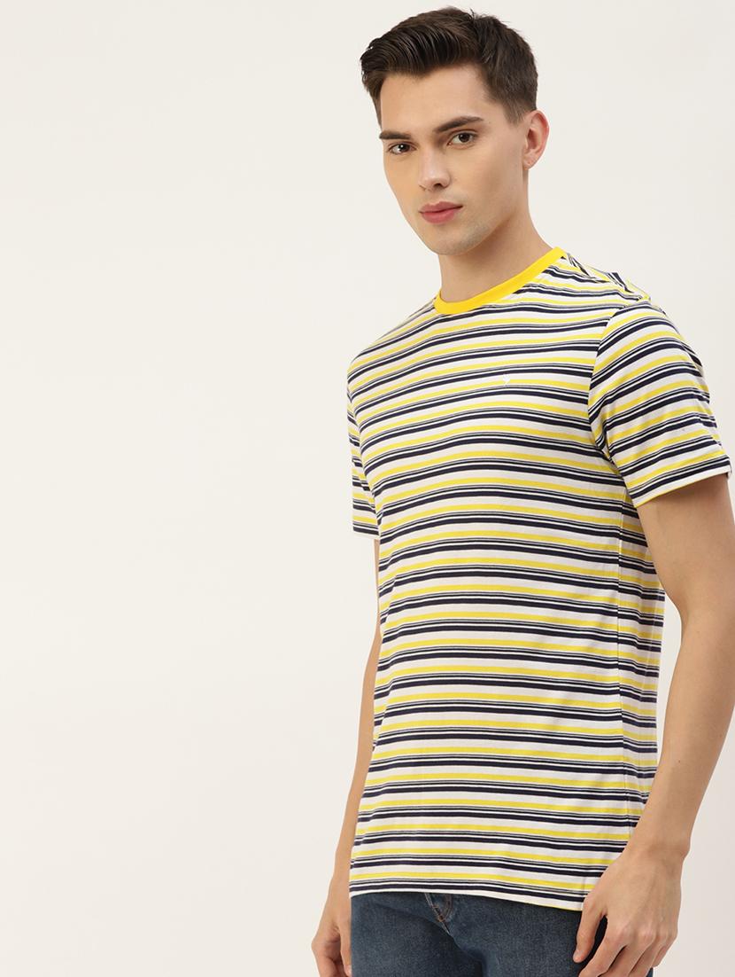 men regular fit striped short sleeve t-shirt - 21636040 - Standard Image - 1