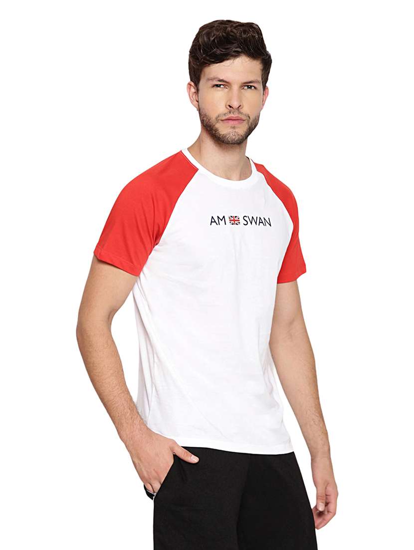 men regular fit color block short sleeve t-shirt - 21636050 -  Standard Image - 1
