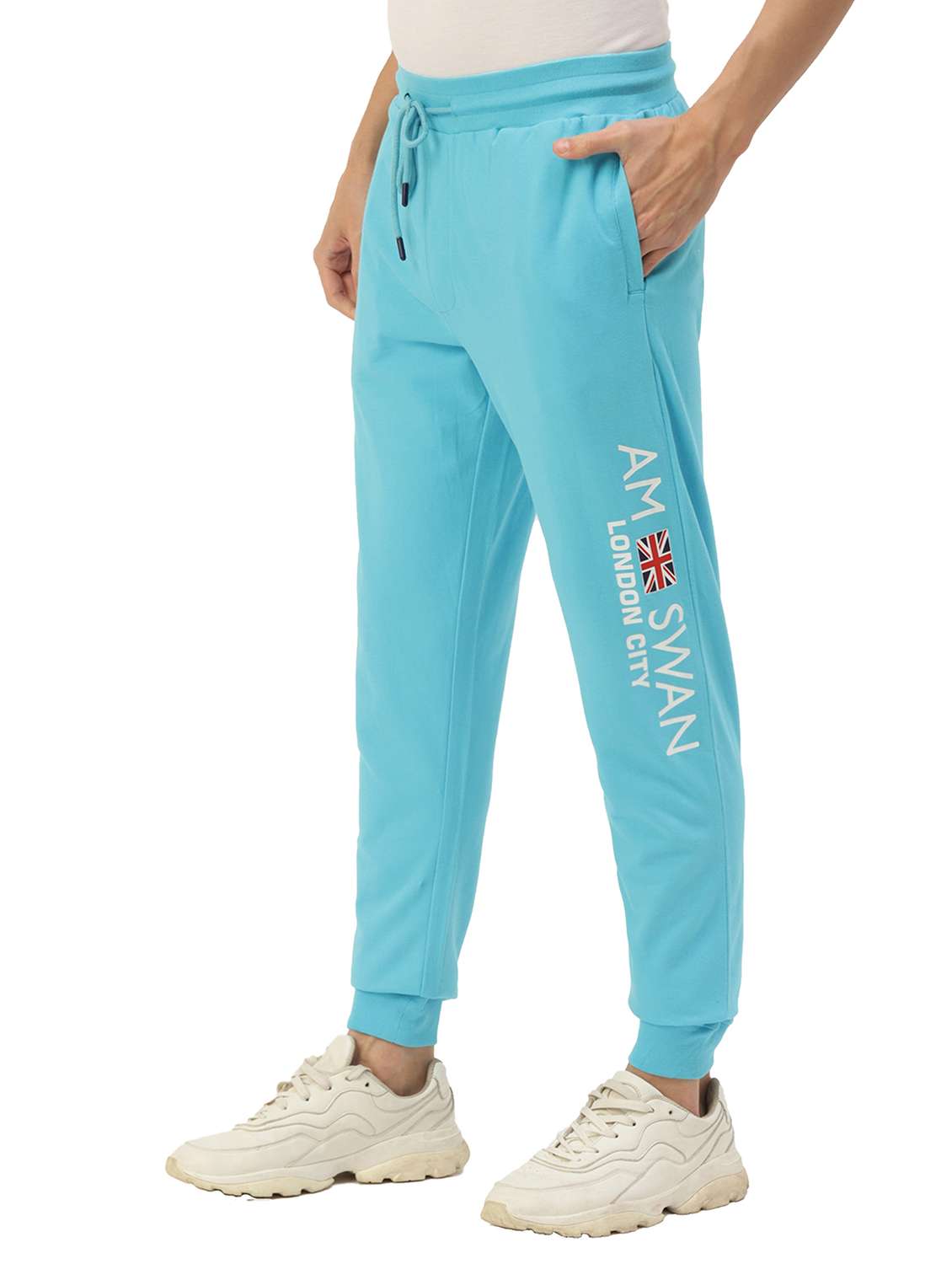 men placement print joggers - 21636104 -  Standard Image - 1