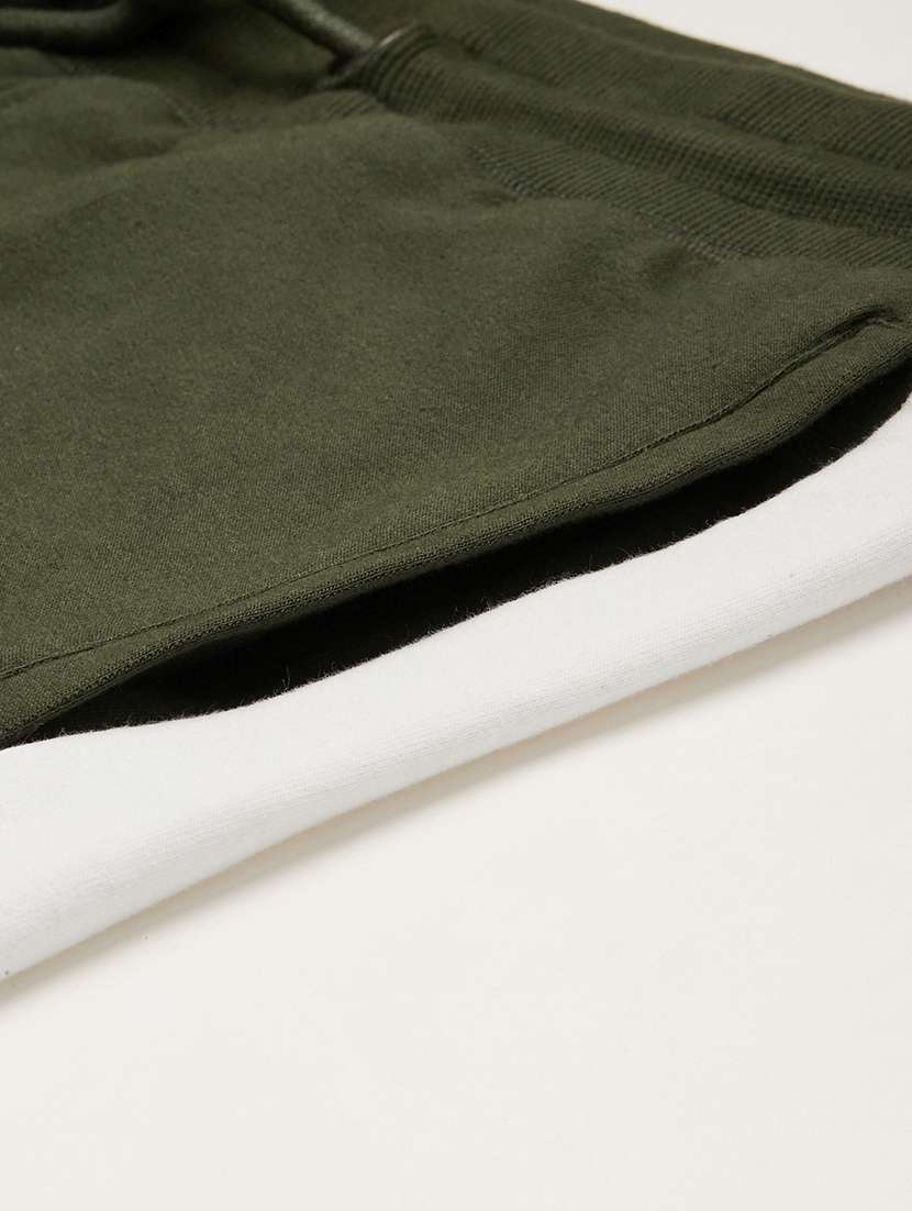 men olive color block joggers - 21636119 -  Standard Image - 4