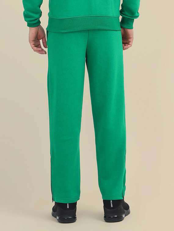 men solid full length track pants - 21636136 -  Standard Image - 1