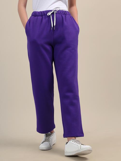 women solid mid rise track pant - 21636142 -  Standard Image - 0