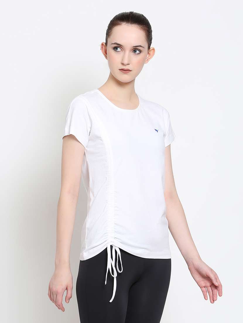 women round neck solid regular top - 21636151 -  Standard Image - 1