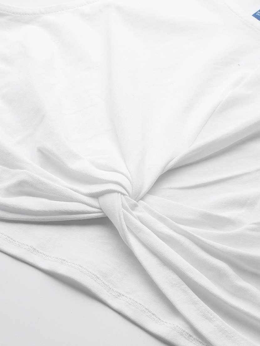 women round neck solid crop top - 21636156 -  Standard Image - 4