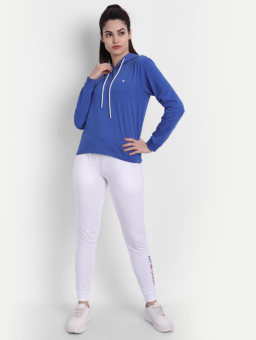 women plain long sleeve hood neck sweatshirt - 21636193 - Standard Image - 4