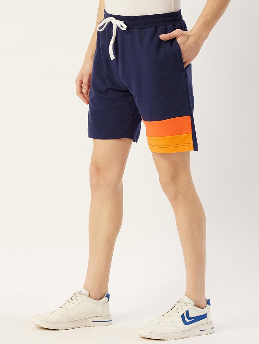 men color block mid rise shorts - 21636231 - Standard Image - 1