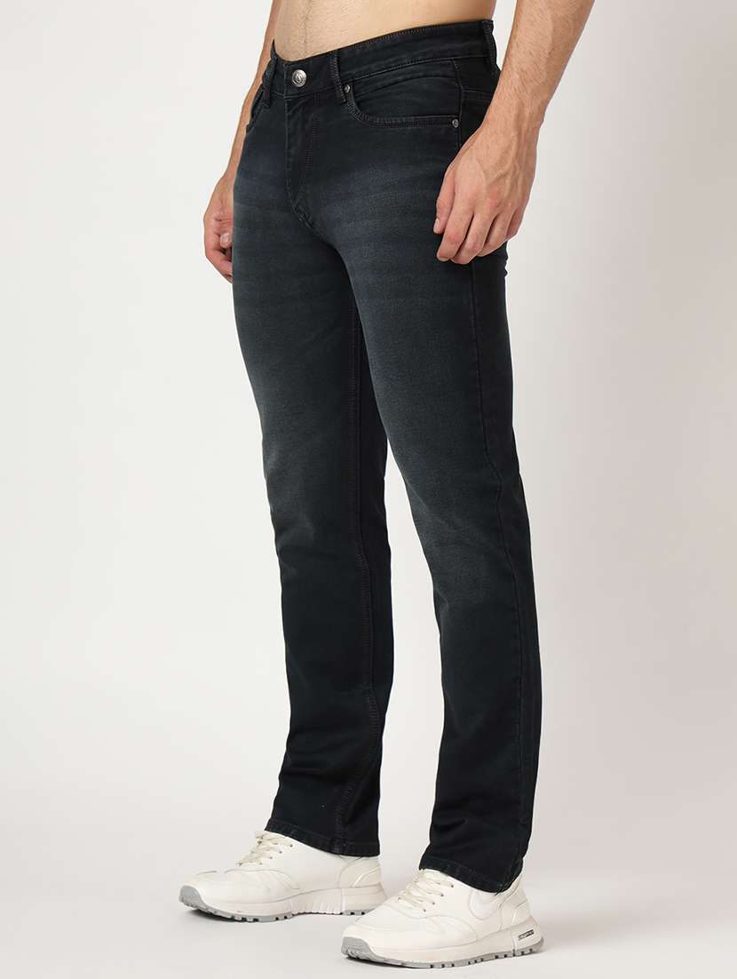 men plain mid rise denim jeans - 21636275 - Standard Image - 1