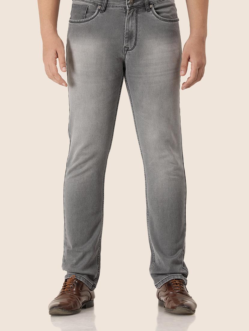 men plain mid rise denim jeans - 21636288 -  Zoom Image - 0