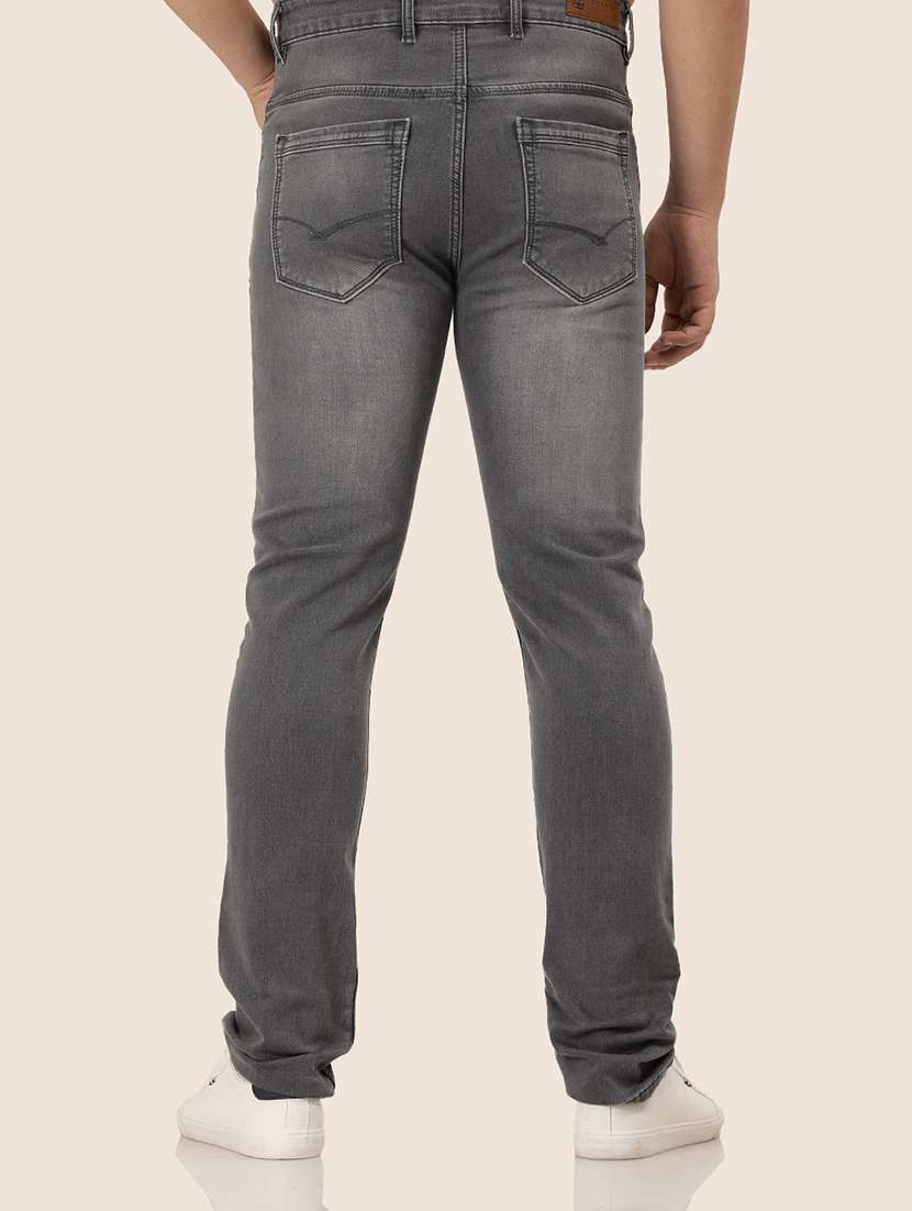 men plain mid rise denim jeans - 21636290 -  Standard Image - 1