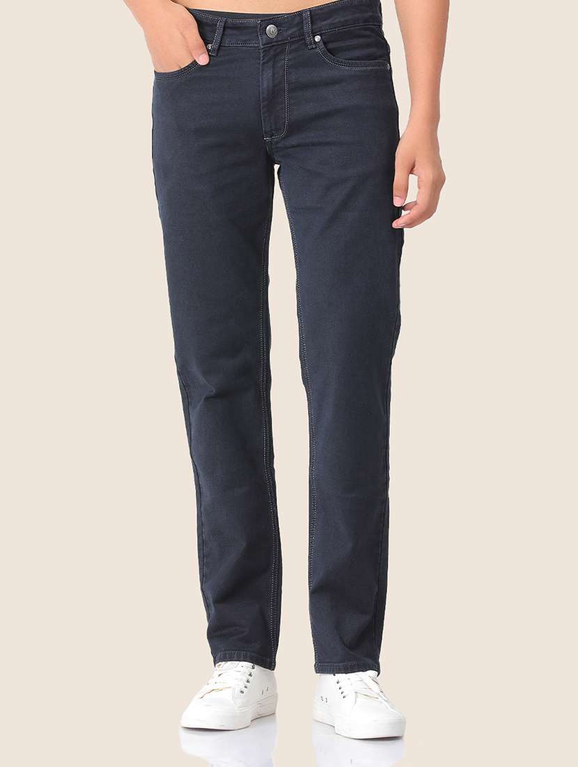 men denim full length plain jean