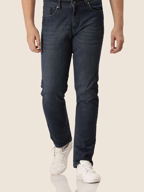 men plain mid rise denim jeans - 21636293 - Standard Image - 0