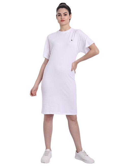 women crew neck solid sheath dress - 21636295 - Standard Image - 0