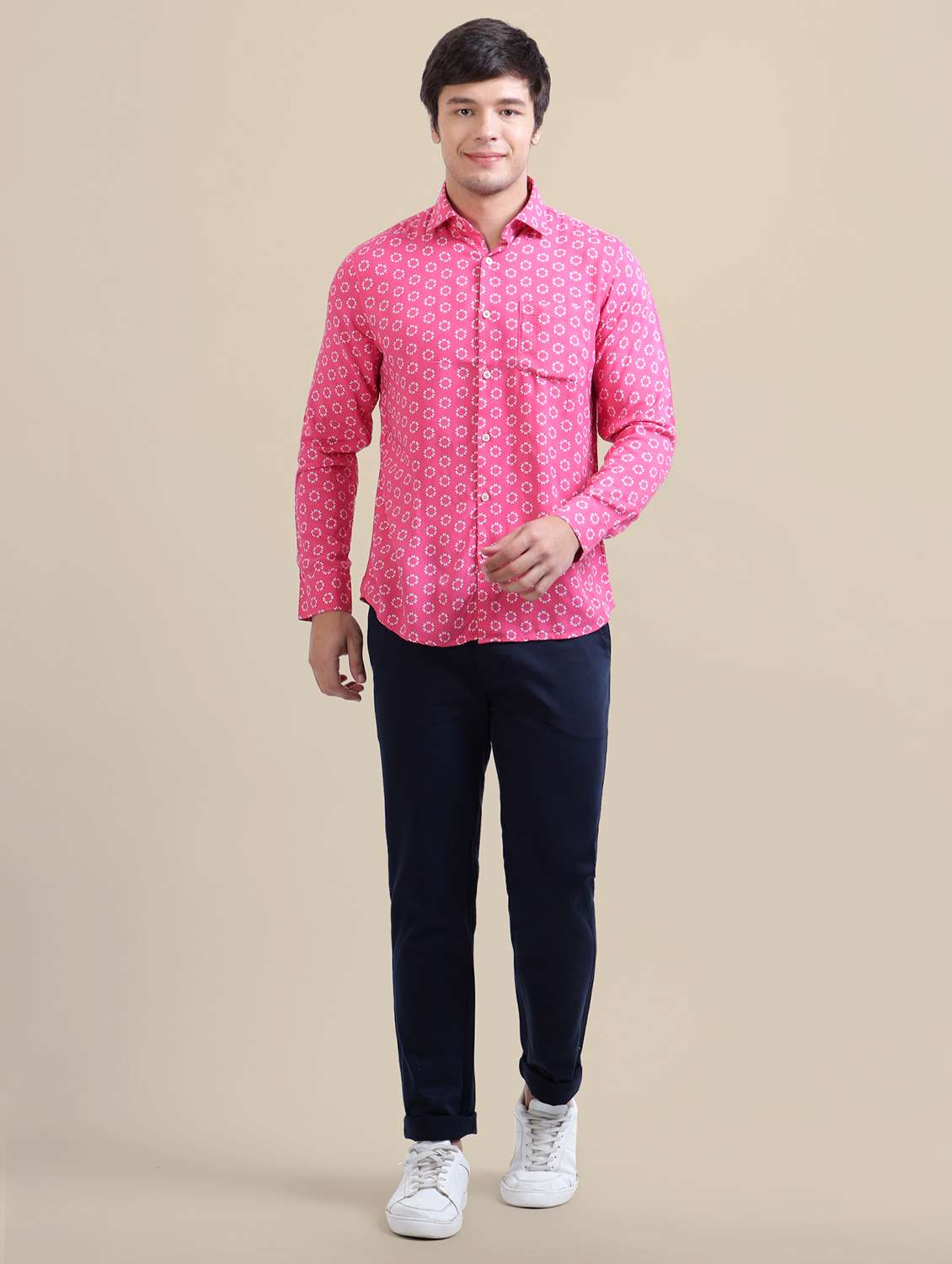 men regular fit printed single pocket casual shirt - 21636387 -  Standard Image - 4