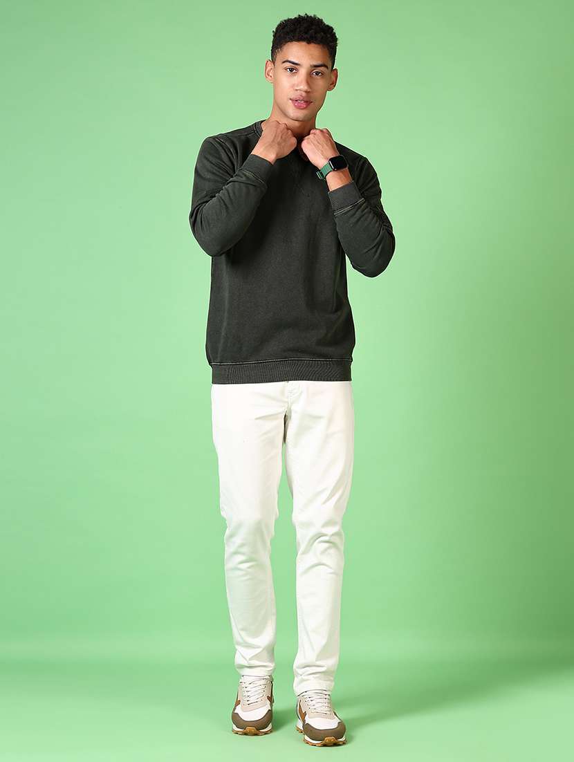 men solid long sleeve regular fit sweatshirt - 21636436 - Standard Image - 4