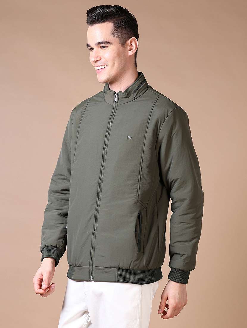 men solid long sleeve bomber jacket - 21636440 -  Standard Image - 1