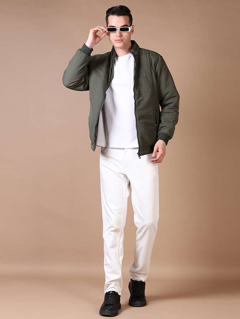 men solid long sleeve bomber jacket - 21636440 -  Standard Image - 4