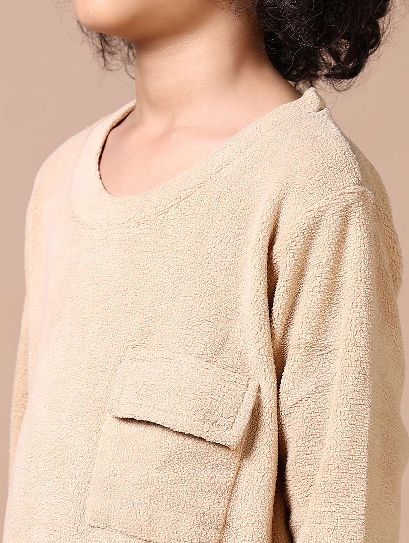 boys beige solid full length sets - 21636458 -  Standard Image - 4