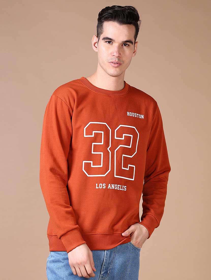men front print long sleeves sweatshirt - 21636478 -  Standard Image - 1