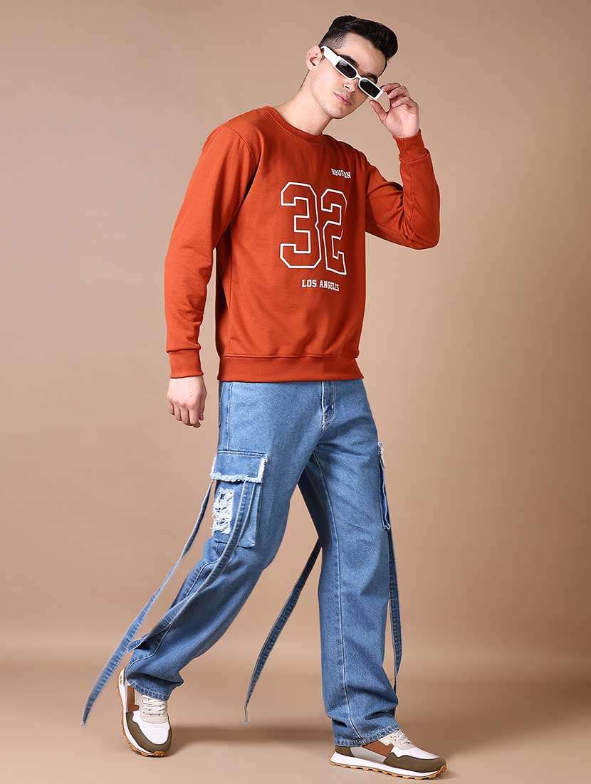 men front print long sleeves sweatshirt - 21636478 -  Standard Image - 4